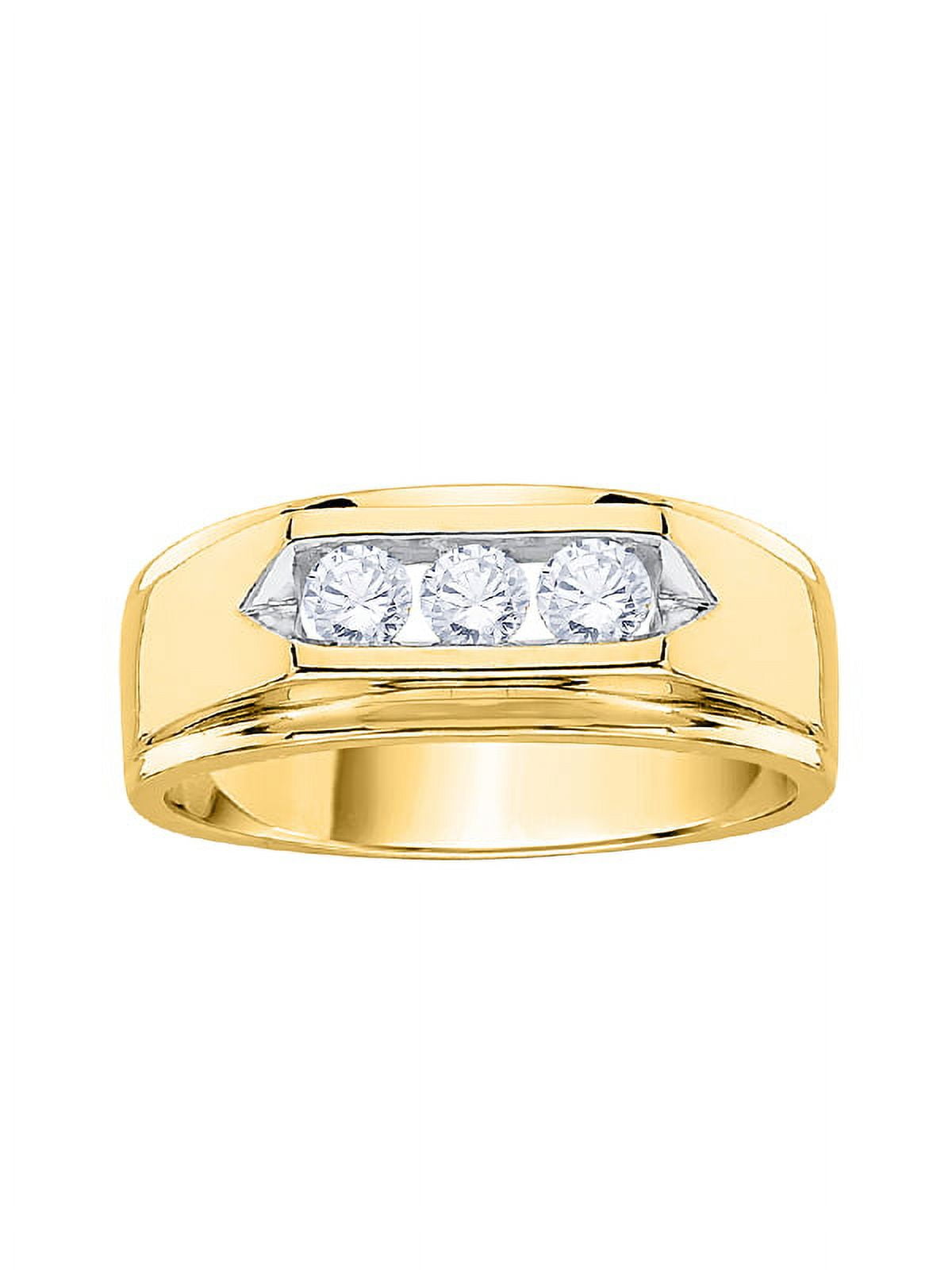 14K Gold Diamond (0.22 Ct, I1-I2 Clarity, G-H Color) Men's 9-Stone Rin –  Noray Designs