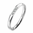 thumbnail image 1 of Three Stone Diamond Wedding Anniversary Ring For Her 1.8 Ct Diamond 14K White Gold Over, 1 of 2
