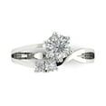 thumbnail image 1 of Three-Stone Engagement Ring for Women - 0.87ct White Sapphire in 18K White Gold Promise Ring, 1 of 6