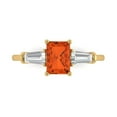 thumbnail image 1 of Three-Stone Engagement Ring for Women - 1.5ct Simulated Red Diamond in 18K Yellow Gold Promise Ring, 1 of 6