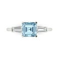 thumbnail image 1 of Three-Stone Engagement Ring for Women - 1.62ct Simulated Blue Diamond in 14K White Gold Promise Ring, 1 of 6