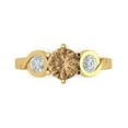 thumbnail image 1 of Three-Stone Engagement Ring for Women - 1.72ct Simulated Champagne Diamond in 14K Yellow Gold Promise Ring, 1 of 6