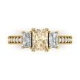 thumbnail image 1 of Three-Stone Engagement Ring for Women - 1.88ct Natural Morganite in 14K Yellow Gold Promise Ring, 1 of 8
