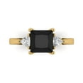 thumbnail image 1 of Three-Stone Engagement Ring for Women - 2.32ct Natural Onyx in 14K Yellow Gold Promise Ring, 1 of 6