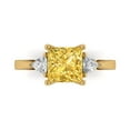 thumbnail image 1 of Three-Stone Engagement Ring for Women - 2.32ct Simulated Yellow Diamond in 14K Yellow Gold Promise Ring, 1 of 6
