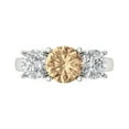 thumbnail image 1 of Three-Stone Engagement Ring for Women - 2.5ct Yellow Moissanite in 14K White Gold Promise Ring, 1 of 6