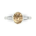 thumbnail image 1 of Three-Stone Engagement Ring for Women - 2.5ct Yellow Moissanite in 18K White Gold Promise Ring, 1 of 6