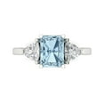 thumbnail image 1 of Three-Stone Engagement Ring for Women - 2.82ct Simulated Blue Diamond in 14K White Gold Promise Ring, 1 of 6