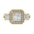 thumbnail image 1 of Three-Stone Engagement Ring for Women - 3.005ct Simulated Diamond in 14K Yellow Gold Promise Ring, 1 of 6