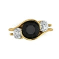 thumbnail image 1 of Three-Stone Engagement Ring for Women - 3.5ct Natural Onyx in 14K Yellow Gold Promise Ring, 1 of 6