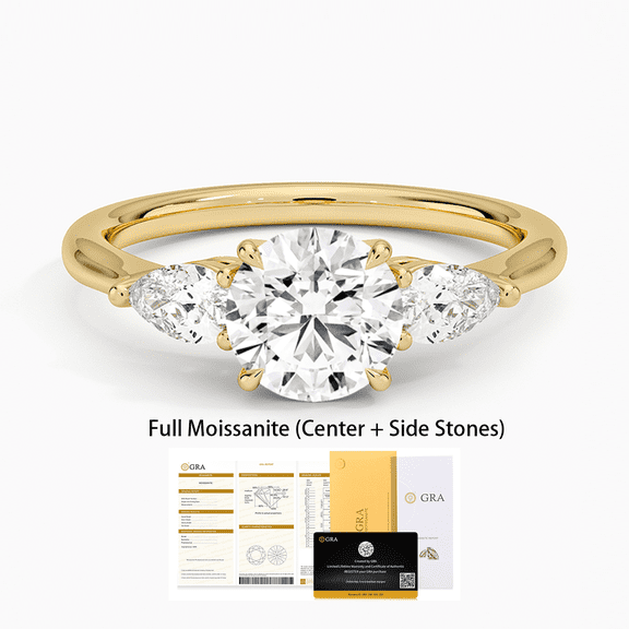 Three Stone Moissanite Engagement Rings for Women D Color VVS1 Clarity 925 Sterling Silver Round Cut Halo Moissanite Wedding Promise Band Rings Size 5-9