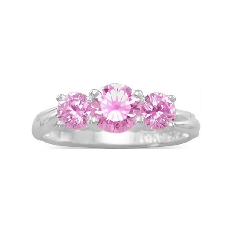 AzureBella Jewelry Pink and Clear Cubic Zirconia Ring AzureBella Jewelry Pink and Clear Cubic Zirconia Ring