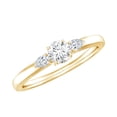 thumbnail image 1 of Rosec Jewels Certified Moissanite 3 Stone Promise Ring - D-VS1 Quality - Ready to Gift for Anniversary, 18K Yellow Gold, US 12.00, 1 of 7
