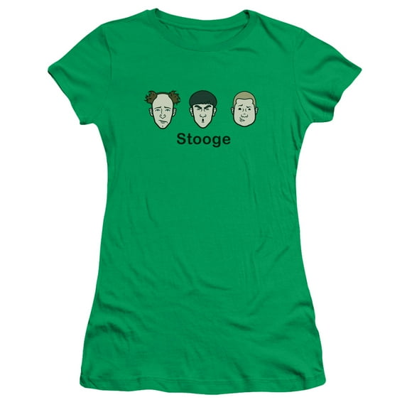 Three StoogeS/Stooge S/S Junior Women's T-Shirt Sheer Kelly Green