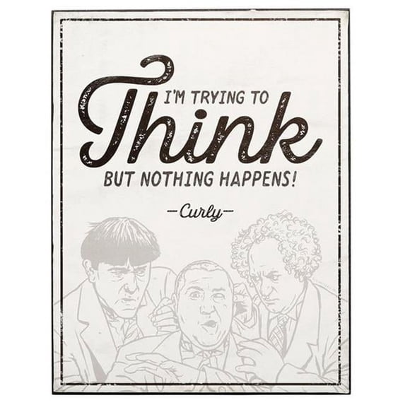 Three Stooges 90169517-S Trying to Think Curly Quote Table Topper