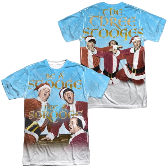 Three Stooges Be A Stooge Unisex Adult Sublimated Costume T Shirt (Front/Back), Medium Multicolor