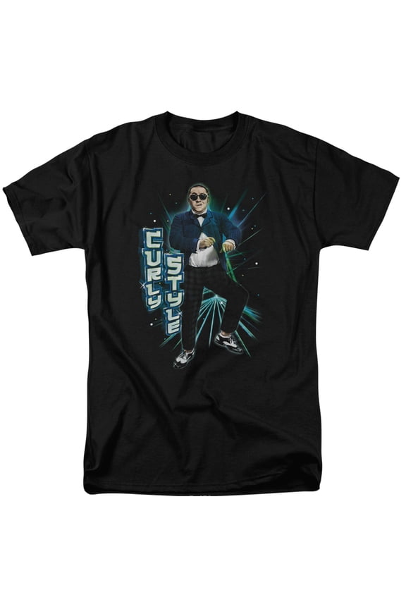 Three Stooges Curly Style Officially Licensed Adult T Shirt