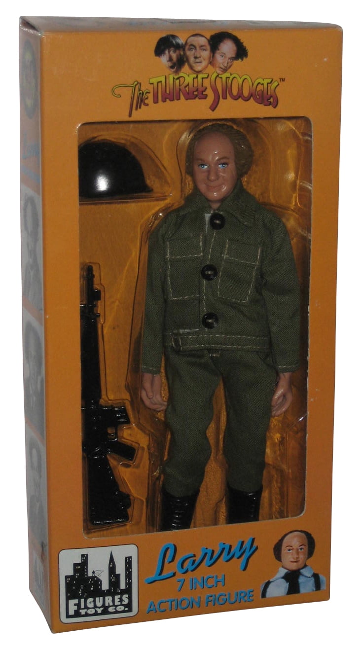 Three Stooges Figures Toy Co. (1999) Larry Military Outfit 7Inch