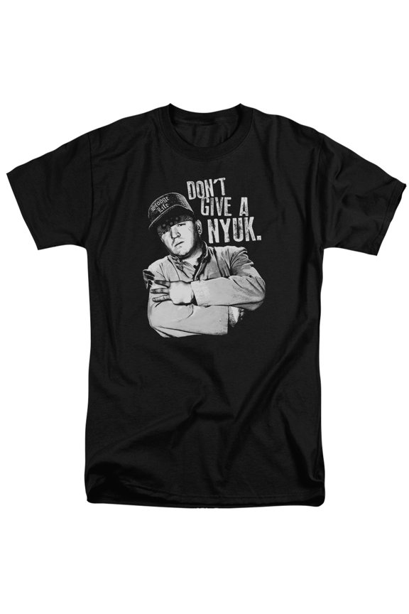Three Stooges Give A Nyuk S/S Adult Tall Black