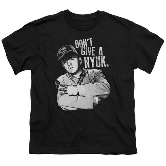 Three Stooges Give A Nyuk S/S Youth 18/1 T-Shirt Black
