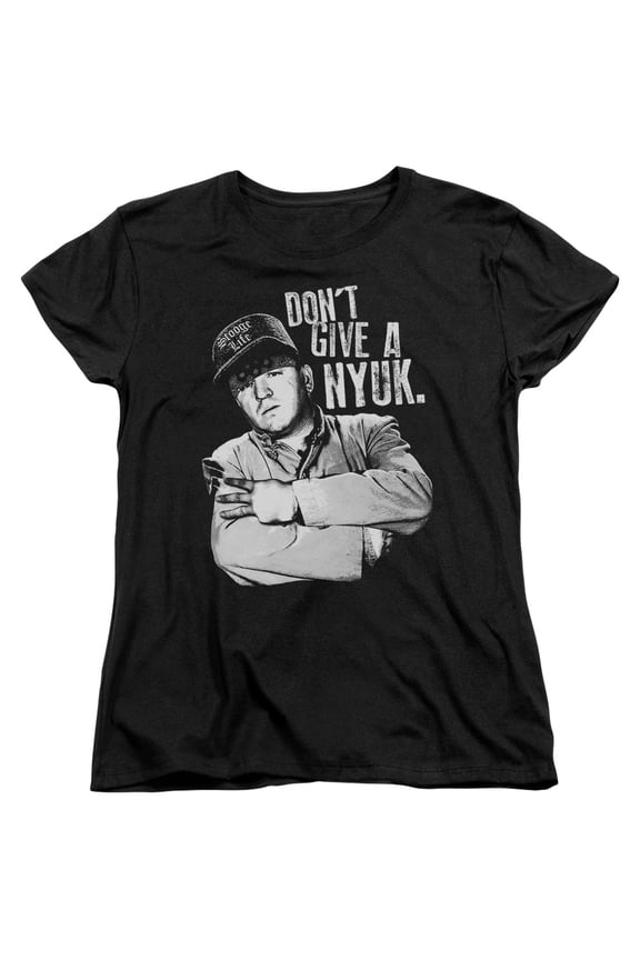 Three Stooges - Give A Nyuk - Women's Short Sleeve Shirt - XX-Large