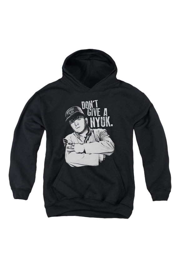 Three Stooges - Give A Nyuk - Youth Hooded Sweatshirt - X-Large