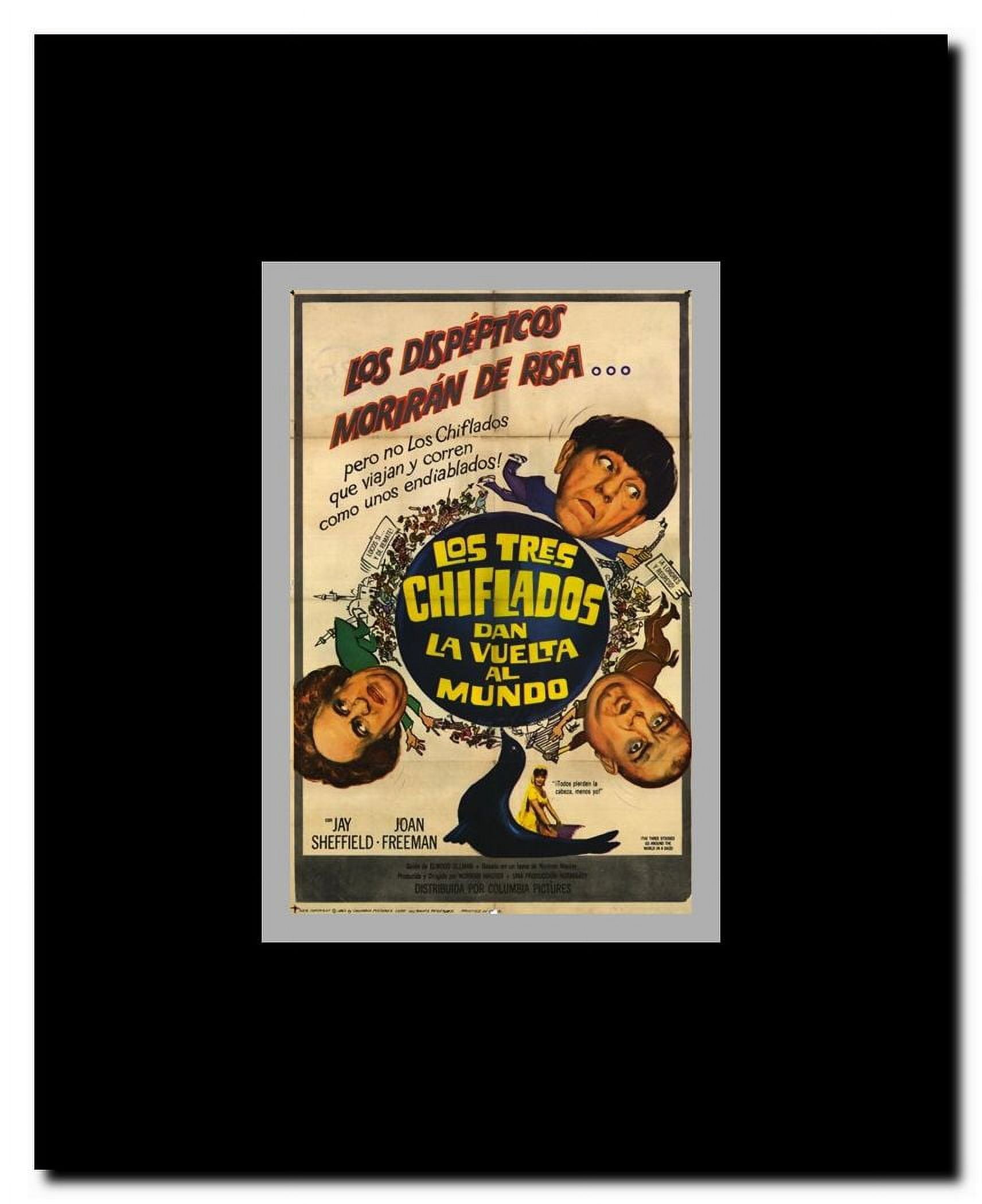 Three Stooges Go Around the World in a Daze Framed Movie Poster