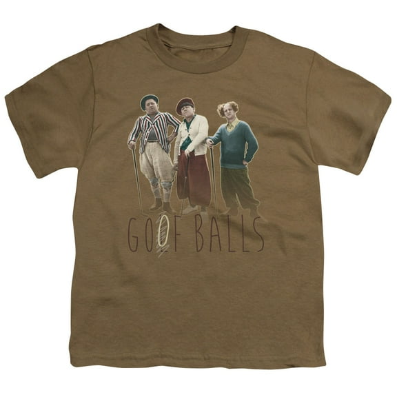 Three Stooges Goof Balls S/S Youth 18/1 T-Shirt Safari Green