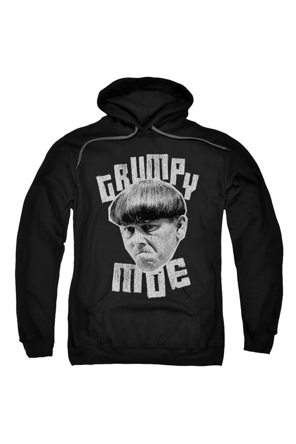Three Stooges Grumpy Moe Adult Pullover Hoodie Sweatshirt Black
