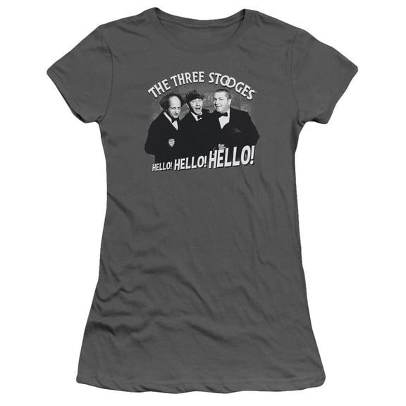 Three Stooges - Hello Again - Juniors Teen Girls Cap Sleeve Shirt - X-Large