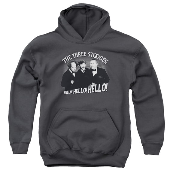 Three Stooges - Hello Again - Youth Hooded Sweatshirt - Medium