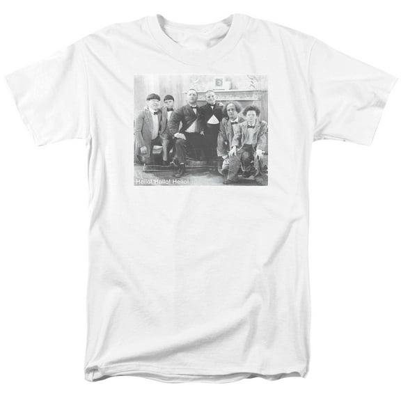 Three Stooges Hello Officially Licensed Adult T Shirt
