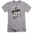 thumbnail image 1 of Three Stooges Hey Ladies Premium Canvas Adult Slim Fit 30/1 T-Shirt Athletic Heather, 1 of 1