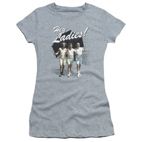 Three Stooges Hey Ladies S/S Junior Women's T-Shirt Sheer Athletic Heather