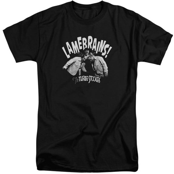 Three Stooges Lamebrains S/S Adult Tall Black