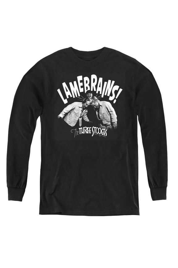 Three Stooges - Lamebrains - Youth Long Sleeve Shirt - Medium