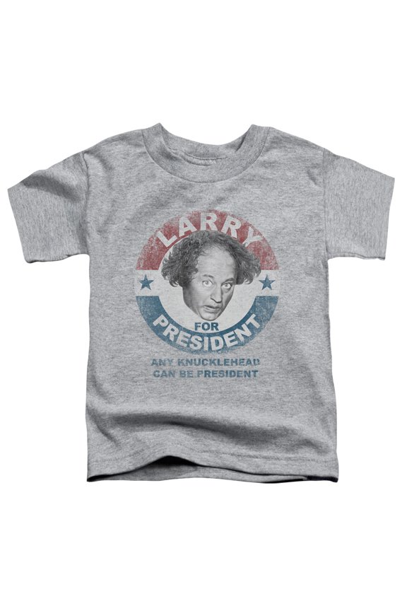 Three Stooges - Larry For President - Toddler Short Sleeve Shirt - 4T