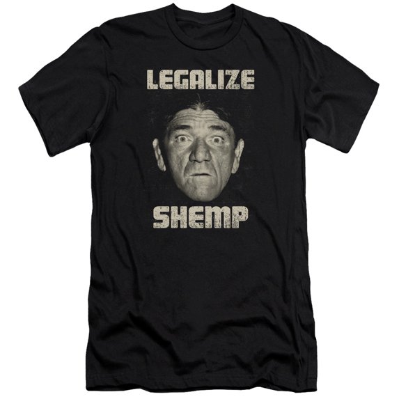 Three Stooges Legalize Shemp S/S Adult 30/1 T-Shirt Black