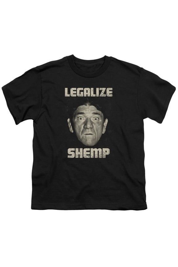 Three Stooges Legalize Shemp S/S Youth 18/1 T-Shirt Black