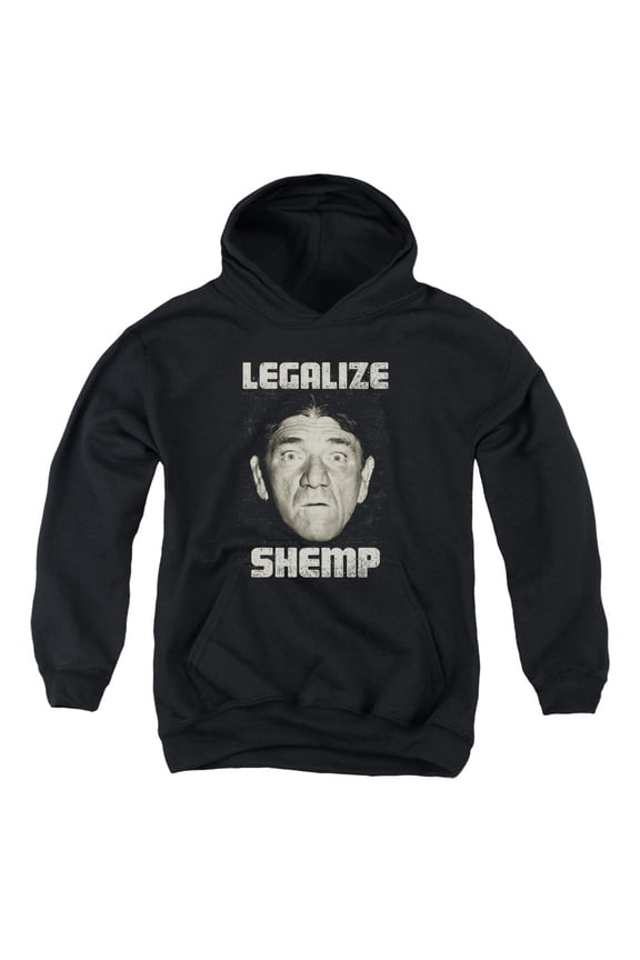 Three Stooges - Legalize Shemp - Youth Hooded Sweatshirt - Small