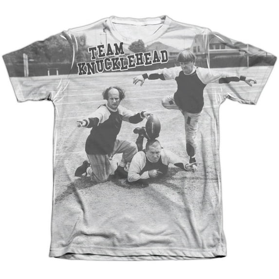 Three Stooges Men's Team Knucklehead Sublimation T-shirt White