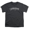 thumbnail image 1 of Three Stooges - Metallic Logo - Youth Short Sleeve Shirt - Large, 1 of 2