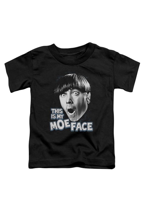 Three Stooges Moe Face S/S Toddler T-Shirt Black