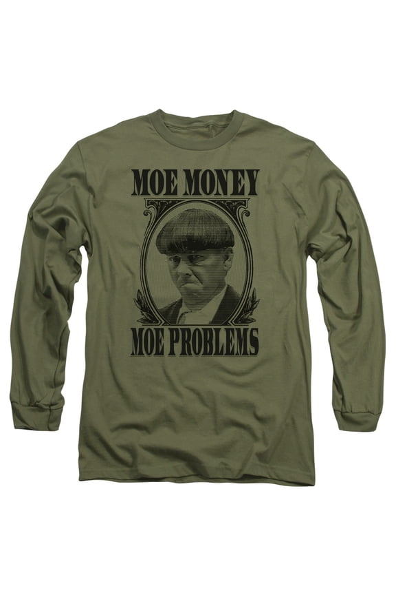 Three Stooges - Moe Money - Long Sleeve Shirt - Small