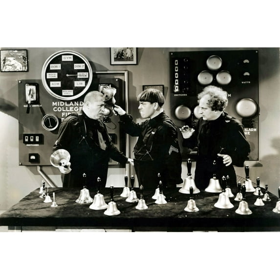 Three Stooges Movie Poster 24Inx36In Art Poster 24x36 Multi-Color Square Adults Best Posters