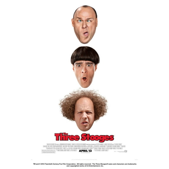 Three Stooges Movie Poster 24inch x 36inch (61cm x 91cm) Art Poster 24x36 Square Adults Best Posters