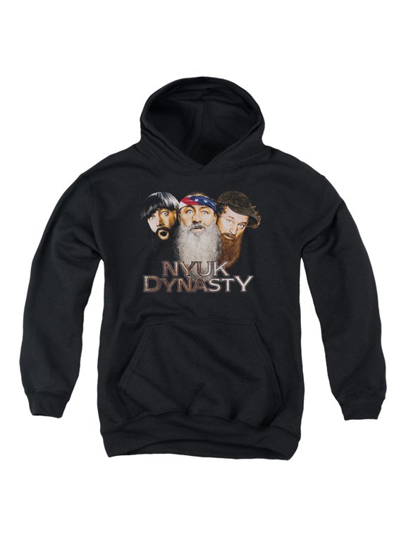 Three Stooges - Nyuk Dynasty 2 - Youth Hooded Sweatshirt - Small