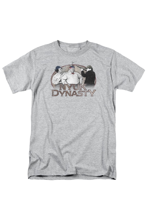 Three Stooges Nyuk Dynasty Officially Licensed Adult T Shirt