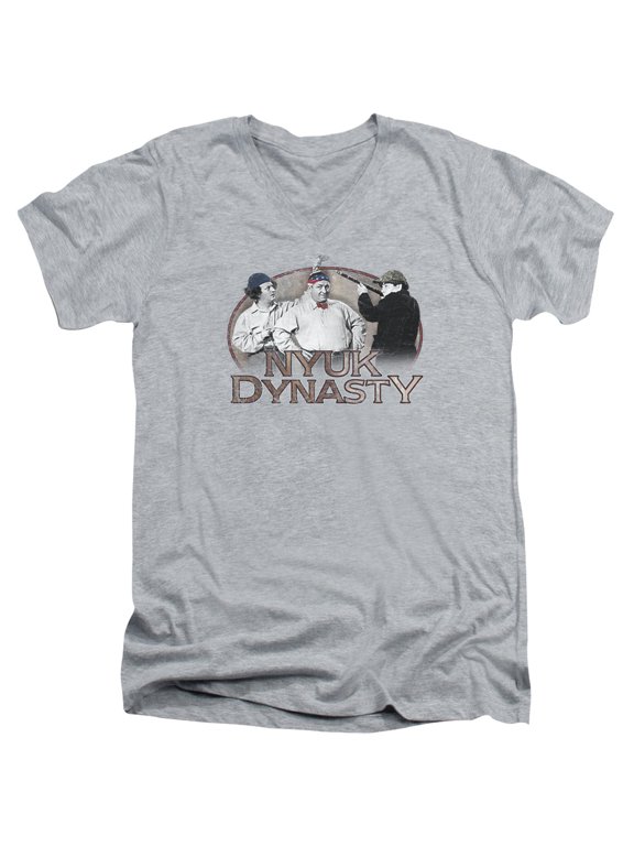 Three Stooges - Nyuk Dynasty - Slim Fit V Neck Shirt - Medium