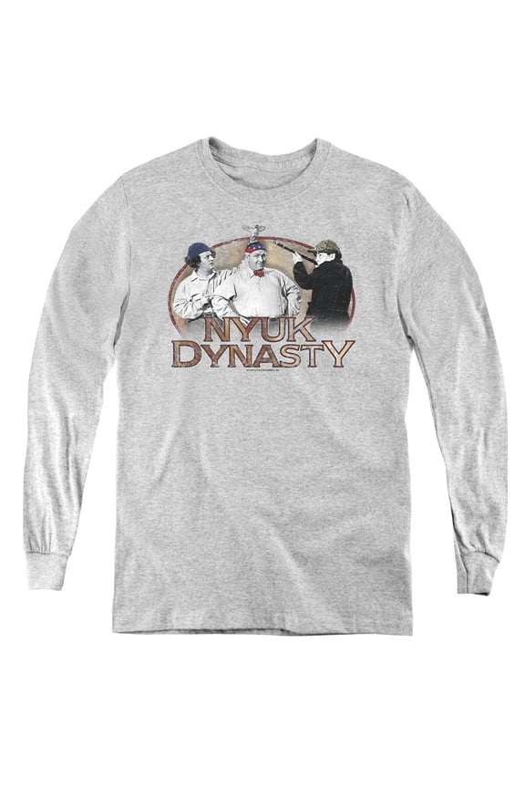 Three Stooges - Nyuk Dynasty - Youth Long Sleeve Shirt - Large